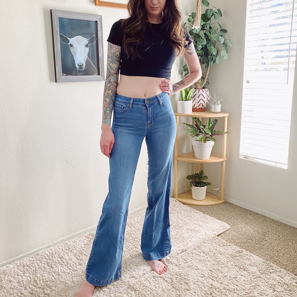 Wax Jean Wide Leg, Wide Hem Jeans